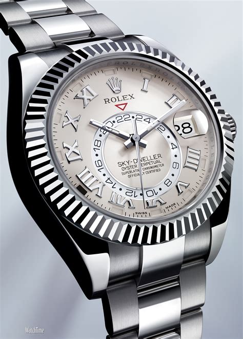 rolex sky dweller white gold replica|rolex sky dweller 18kt white gold.